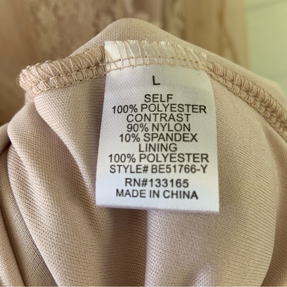 Altar'd State Lace Dress L Blush Lined Swing Sleeveless Boho Festival Party - Picture 4 of 6